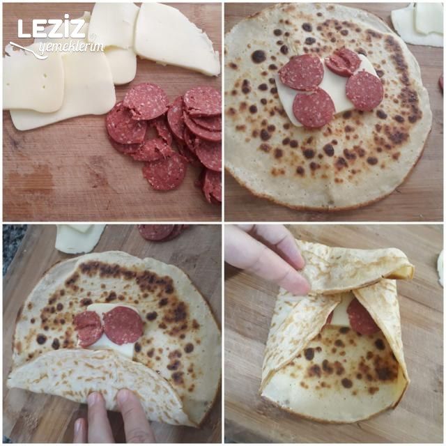 Sucuklu Kaşarlı Krep Bohçası