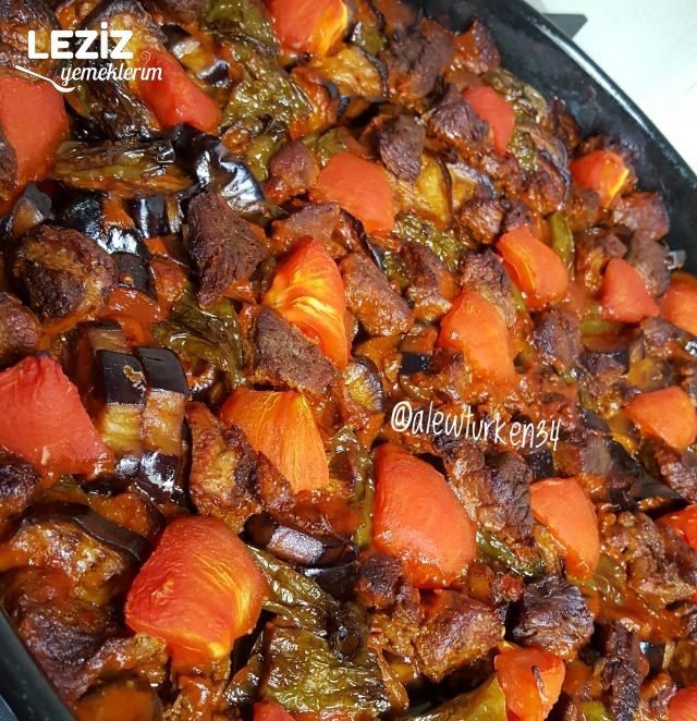 Fırında Etli Patlıcan Yemeği (Kızartarak)