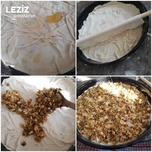 Pazı Sapından Harçlı El Açması Börek