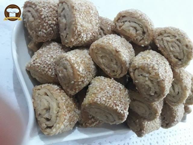 Tahinli Cevizli Rulo Kurabiye
