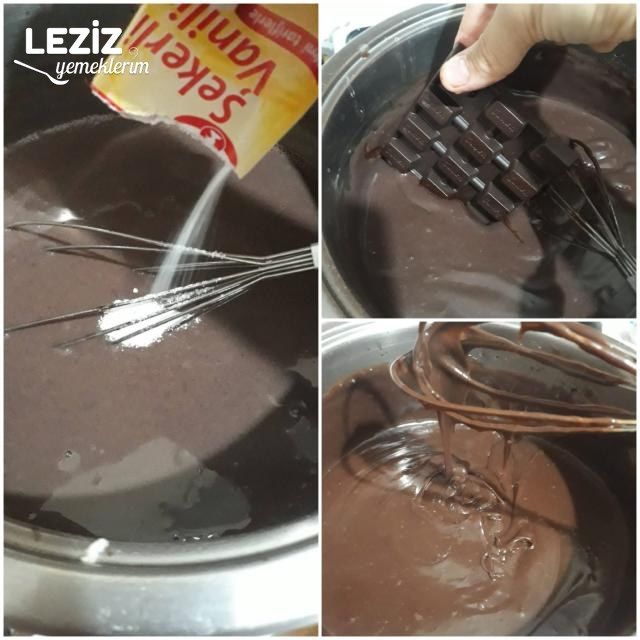Bitter Çikolatalı Pasta Kreması (Yumurtasız)