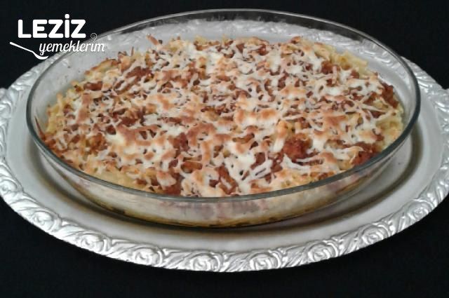 Kıymalı Kaşarlı Fırın Makarna
