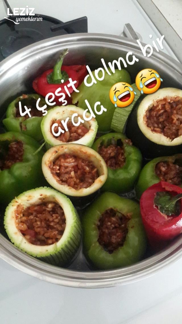 Karışık Dolma (Biber, Kabak, Patlıcan)