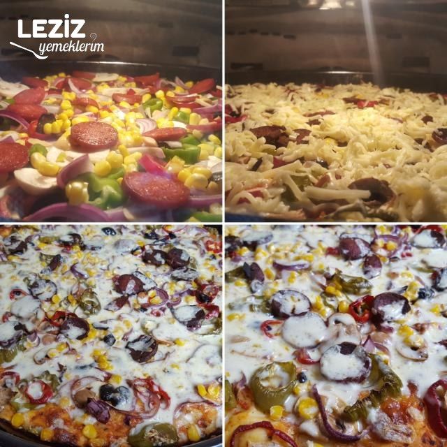 En Bol Malzemeli Tepsi Pizzası (Şahane)