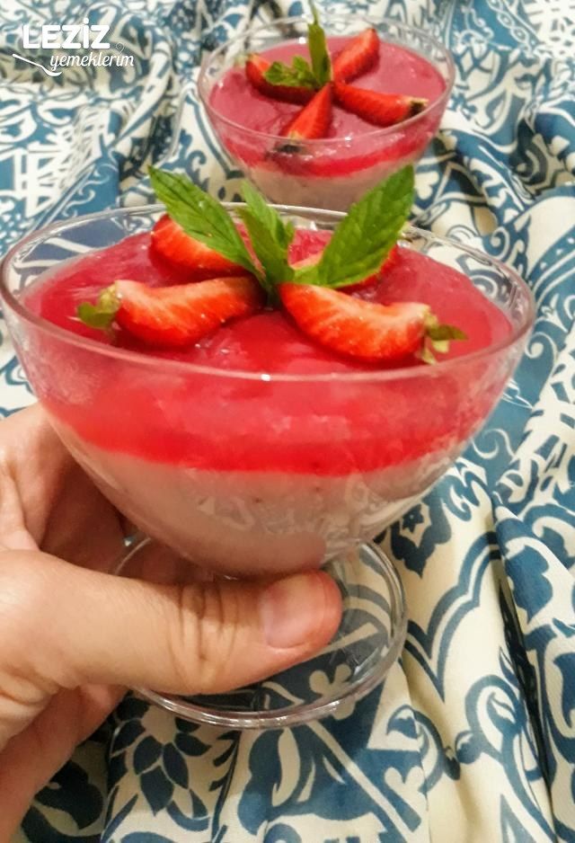 Çilekli Ev Pudingi Tarifi