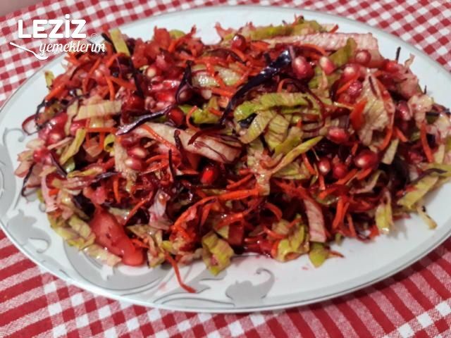 Kalp Dostu Narlı Şalgamlı Enfes Salata Tarifi