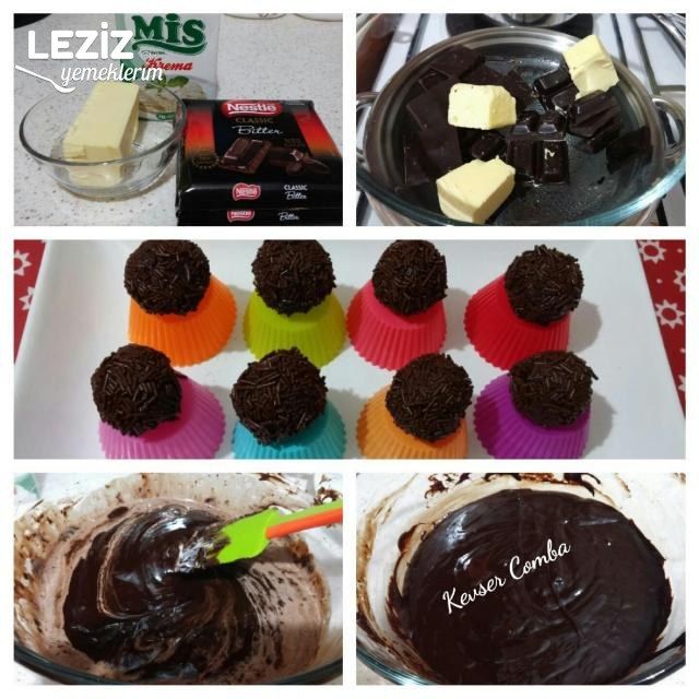 Bisküvisiz Gerçek Çikolata Topları (Çay Kahve Yanına)