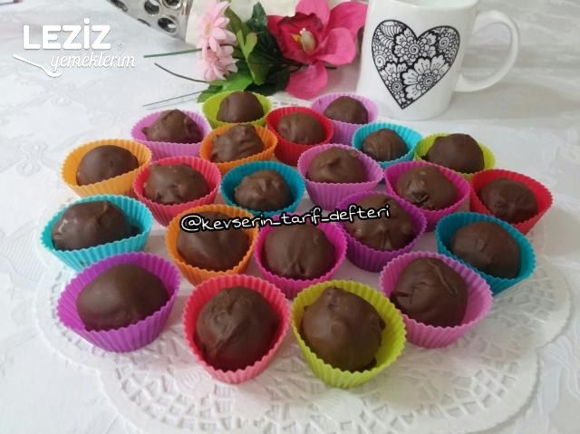 Lokmalık Çikolatalı Mozaik Pasta Topları