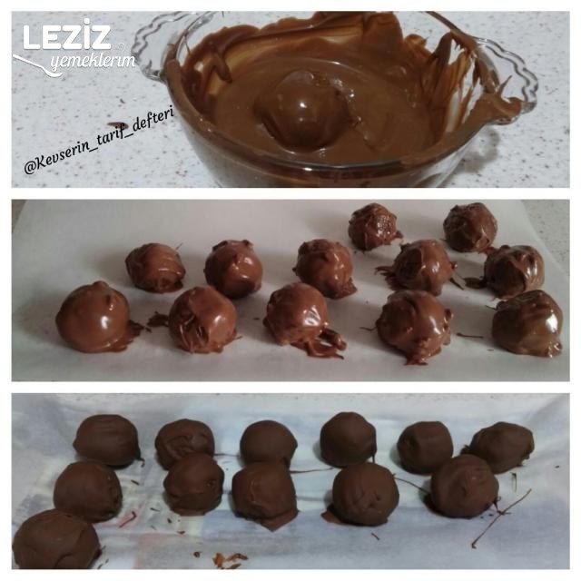 Lokmalık Çikolatalı Mozaik Pasta Topları