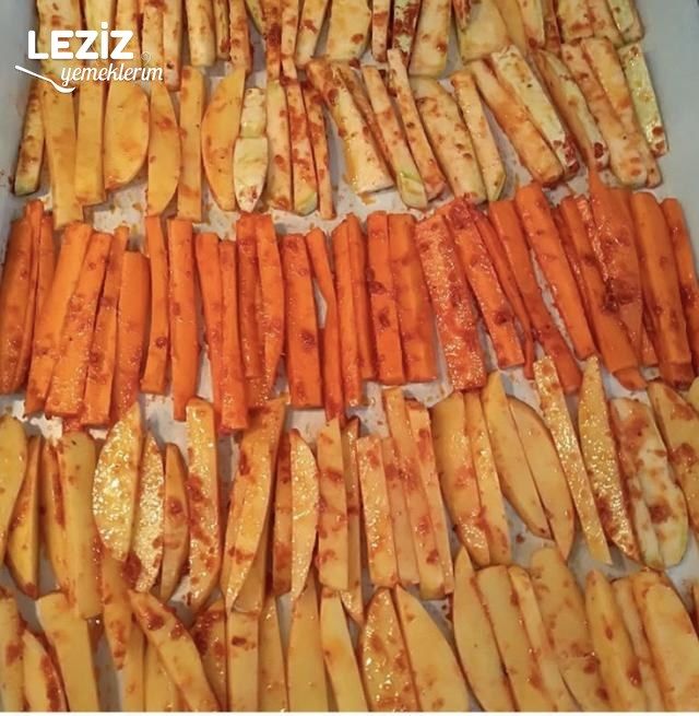 Fırında Karışık Sebze