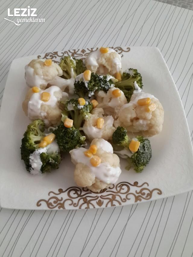 Yoğurtlu Brokoli Karnabahar Salatası