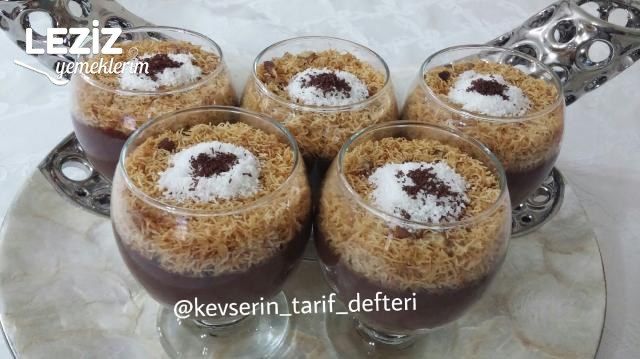 Tarçınlı Kadayıflı Pudingli Kuplar