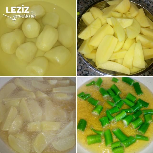 Kıymalı Patates Oturtması (Kızartarak)