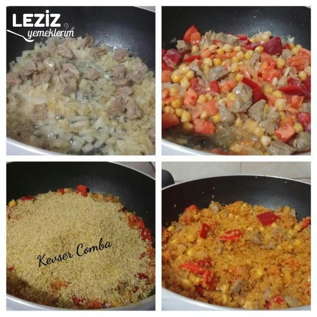 Etli Nohutlu Bulgur Pilavı Tarifi