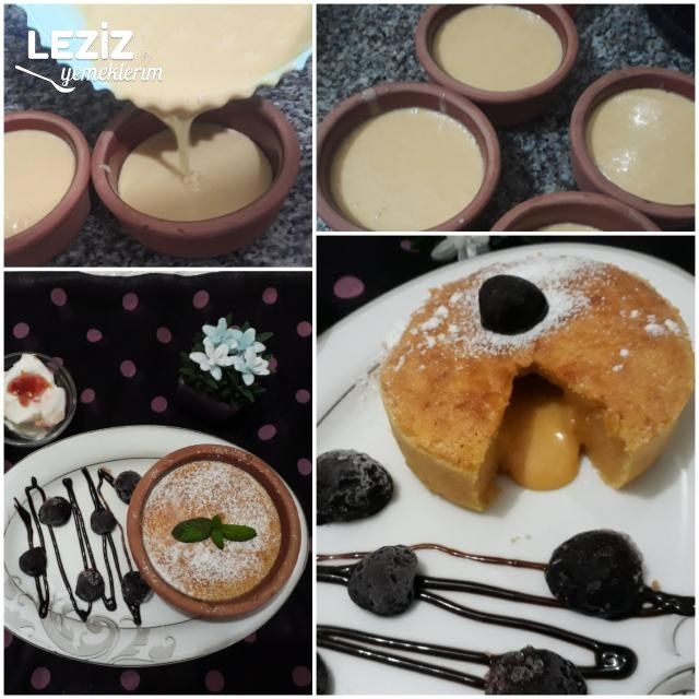 Karamel Soslu Beyaz Çikolatalı Sufle