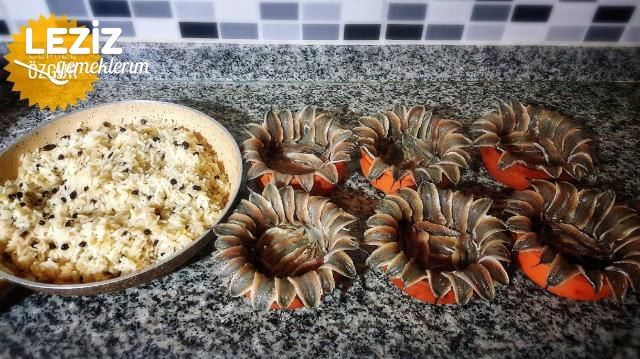 Güveçte Hamsili Pilav