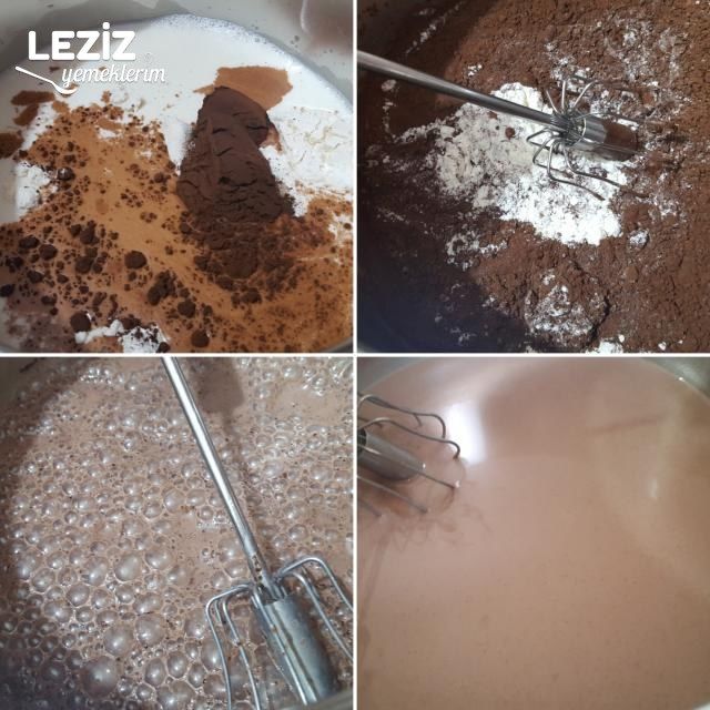 Krem Şantisiz Ve Yumurtasız Çikolatalı Pastacı Kreması (Tam Ölçü)
