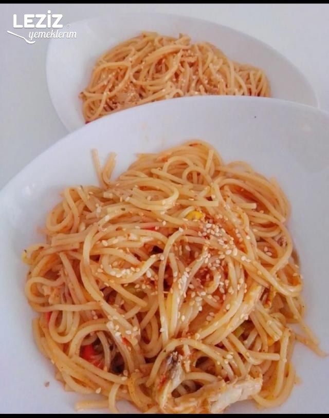 Sebzeli Tavuklu Spagetti