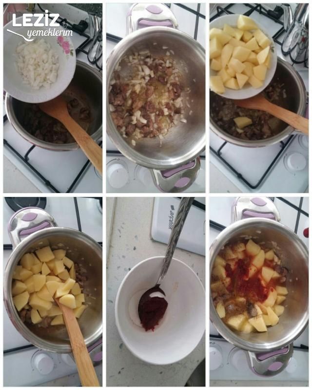 Etli Nohutlu Patates Sulusu