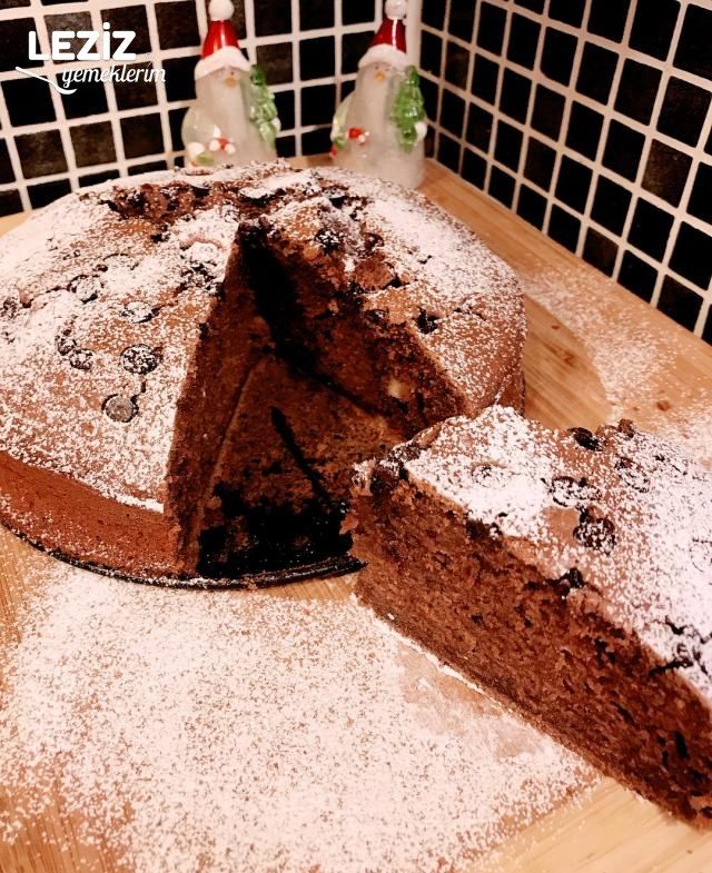 Cevizli Ve Damla Çikolatalı Kakaolu Pamuk Kek