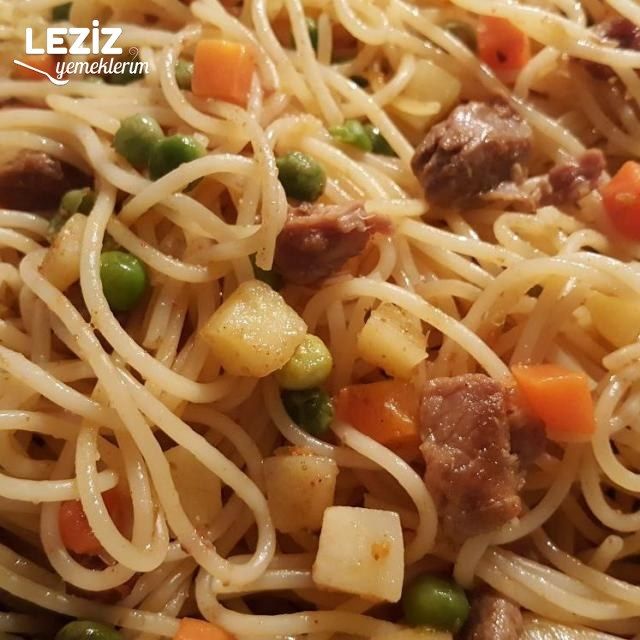 Etli Garnitürlü Spagetti