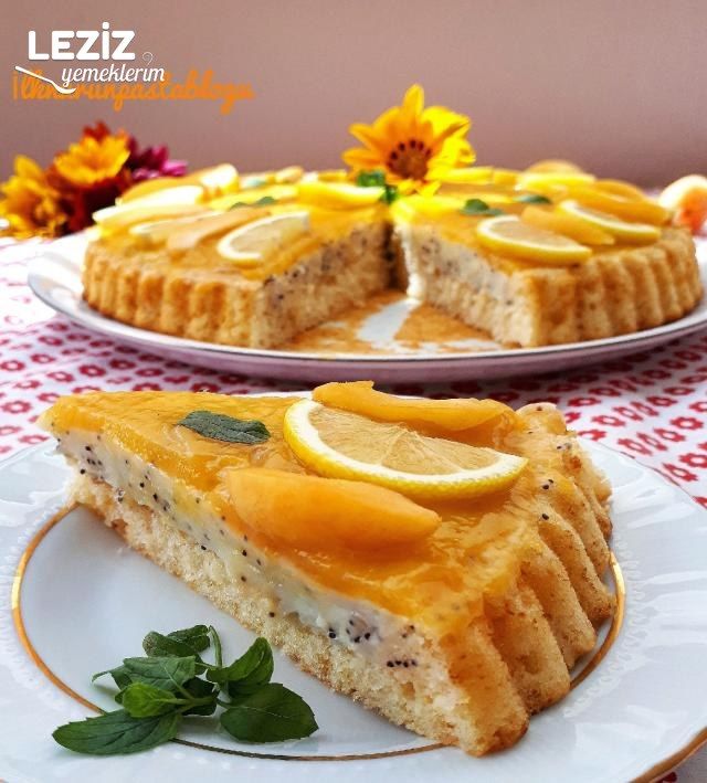 Şeftali Soslu Tart Pasta