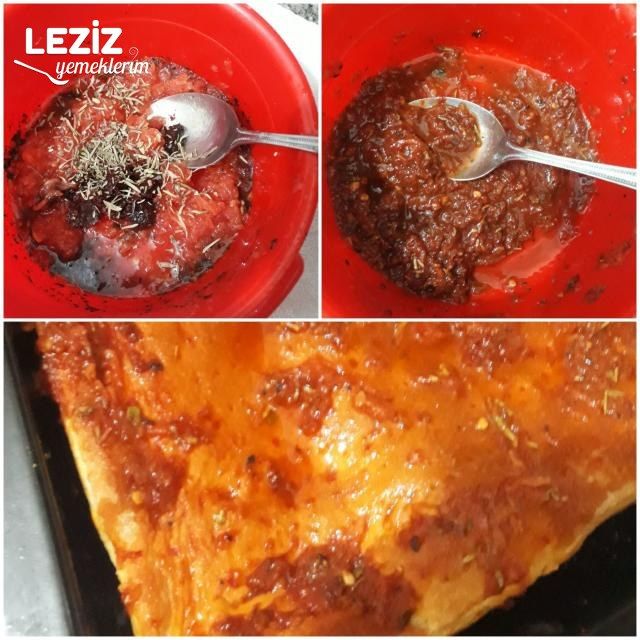 Sucuklu Pizza Tarifi (Büyük Boy Tepsi Ölçüsüyle)