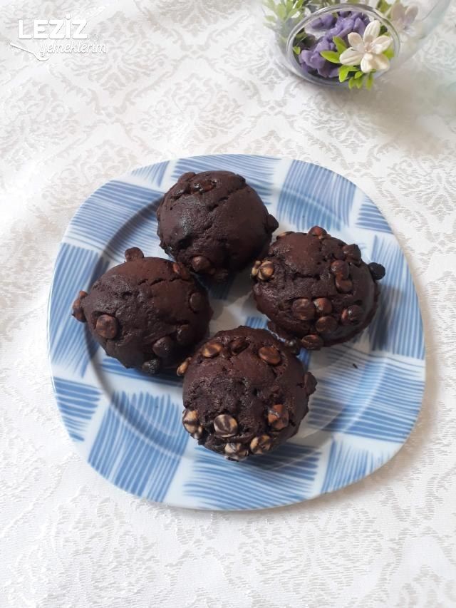 Kakaolu Çikolatalı Muffin Kek