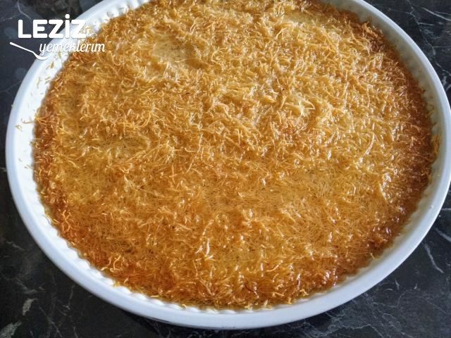Tart Kalıbında Muhallebili Kadayıf Tarifi