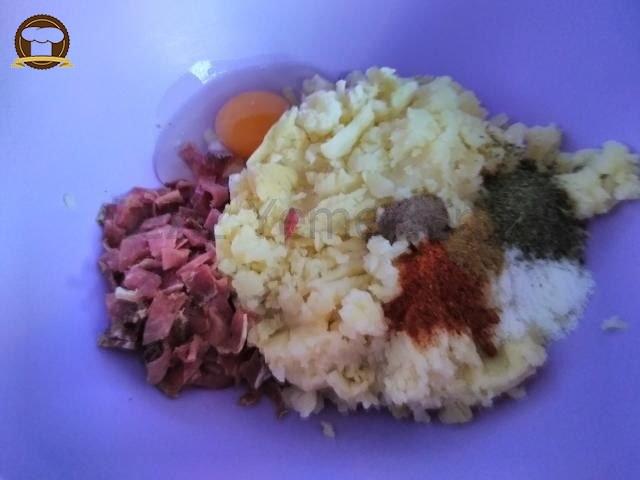 Pastırmalı Patates Köftesi