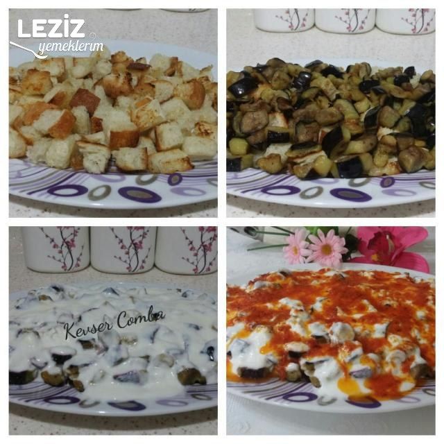 Ekmek Yatağında Nefis Soslu Patlıcan