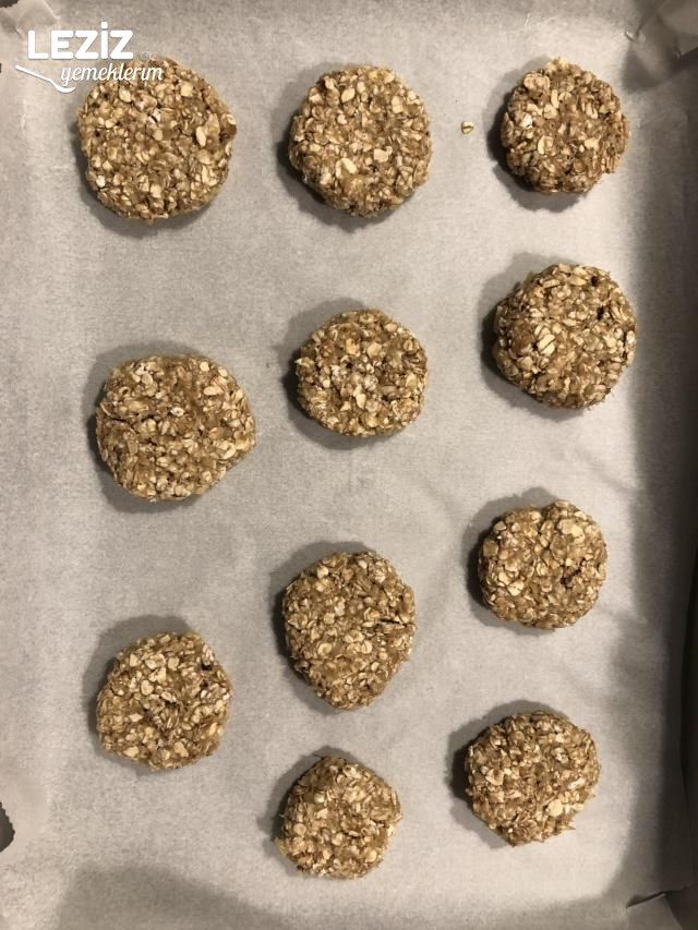 Yulaflı Mini Kurabiyeler (Sağlıklı, Diyet Atıştırmalık)