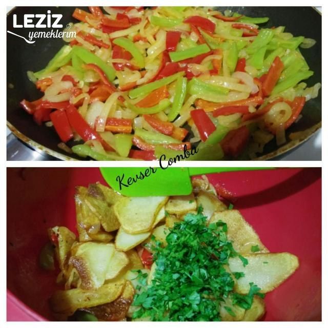 Sebzeli Kızarmış Patates Salatası
