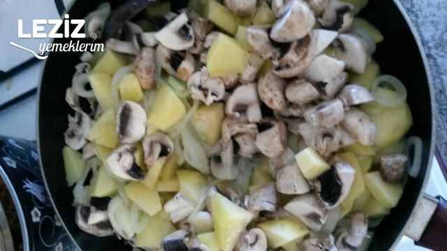 Beşamel Soslu Mantarlı Patates