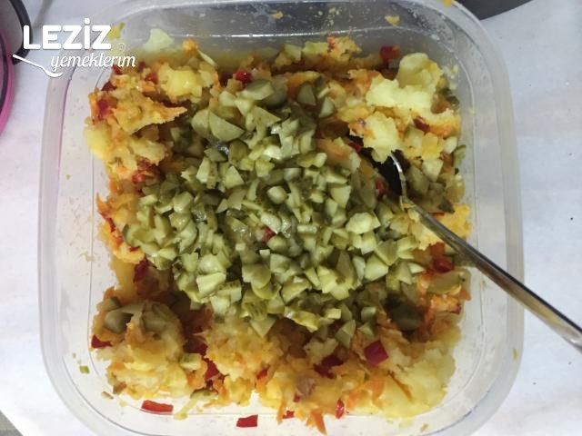 Sağlıklı Bol Sebzeli Yoğurtlu Patates Salatası