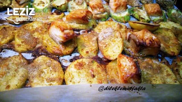 Fırında Sebzeli Somon