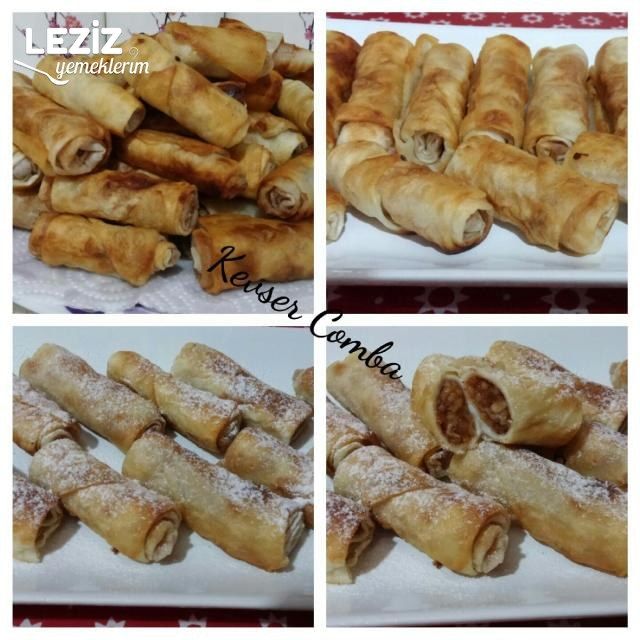 Elmalı Cevizli Rulo Börek Tarifi