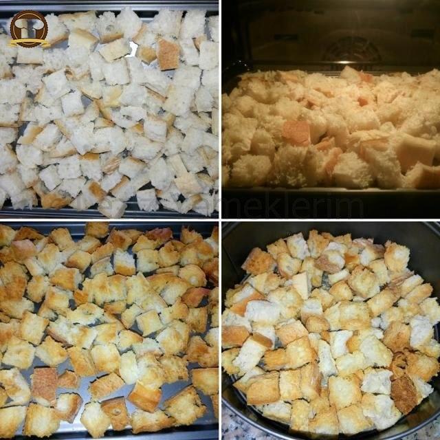 Enfes Krutonlu Renkli Salata