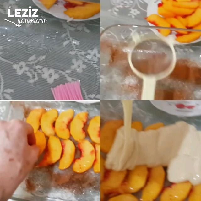 Mikrodalgada 8 Dakikada Şeftalili Sünger Kek