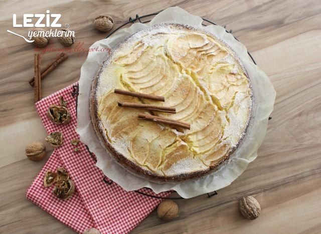 Peynir Kremalı Elmalı Kek