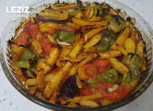 Fırında Kızartma (Domates, Biber Patlıcan)