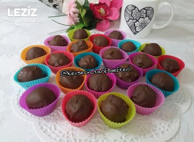 Lokmalık Çikolatalı Mozaik Pasta Topları