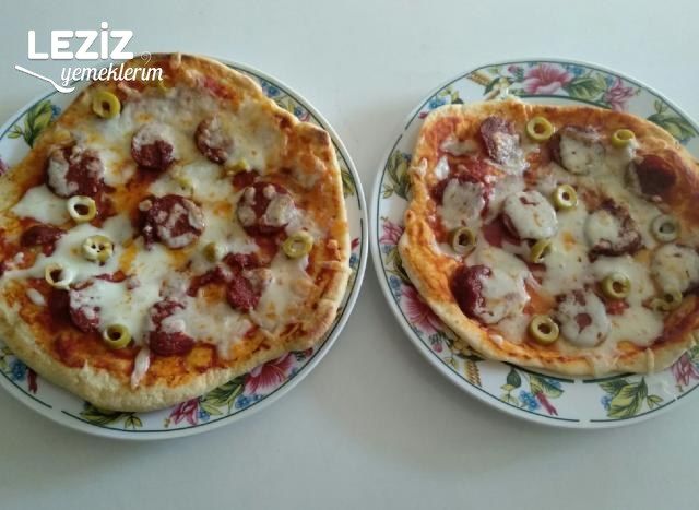 Bazlamadan Pizza Yapımı