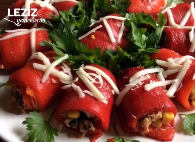 Ton Balıklı Biber Sarma