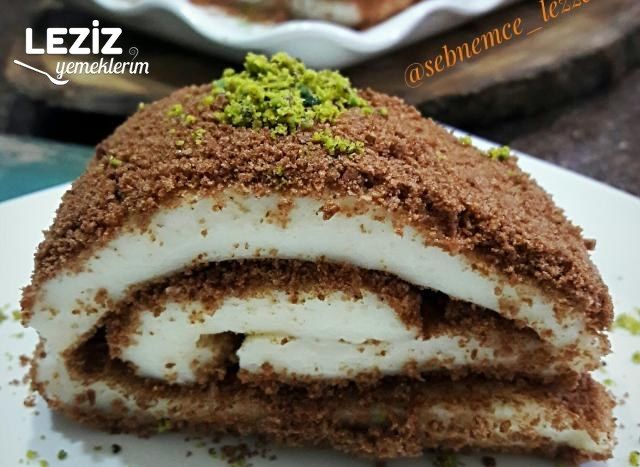 Damla Sakızlı Bisküvili Rulo Tatlı