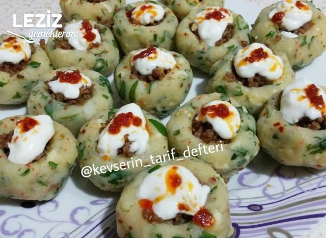 Kıymalı Yoğurtlu Patates Mantısı
