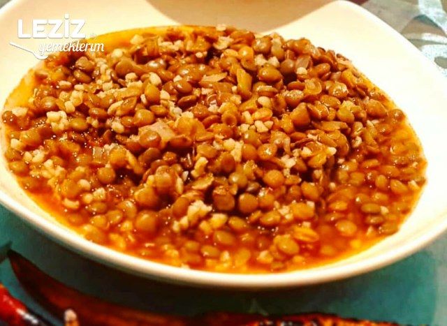 Bulgurlu Yeşil Mercimek Yemeği