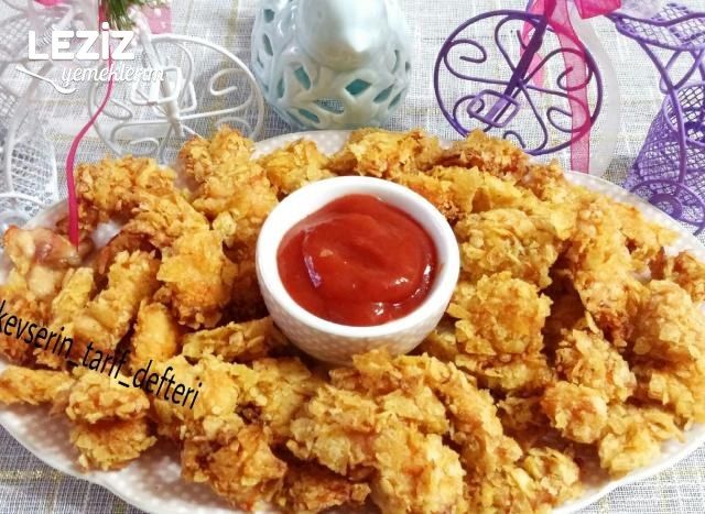 Fırında 2 Malzemeli Pratik Tavuk Nugget Tarifi