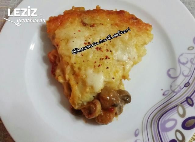 Fırında Patates Püreli Sebzeli Mantar