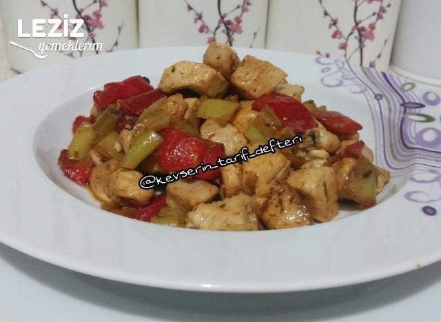 Biberli Tavuk Kavurması (15 Dk.da Hazır)